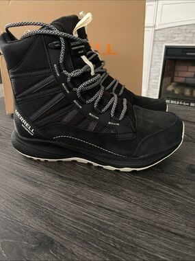 Merrell Women’s Black Waterproof Lace-Up Boots